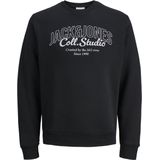 JACK&JONES - JJMAKOTO - Sweatshirt - Zwart - Ronde Hals - Lange Mouwen