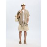 Overhemd - Seersucker - Korte Mouwen - Biologisch Katoen - Relaxed Fit