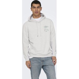 Only & Sons - ONSDavid - Sweatshirt - Grijs Gemêleerd - Gevoerde Capuchon