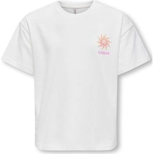 ONLY - KOGRUTH SOLEI LIFE TOP BOX CS JRS - Meisjes T-shirt - Cloud Dancer Sunbeam