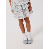 Rok - All-over Print - Geweven Stof - Elastische Taille - Gesmokt Detail