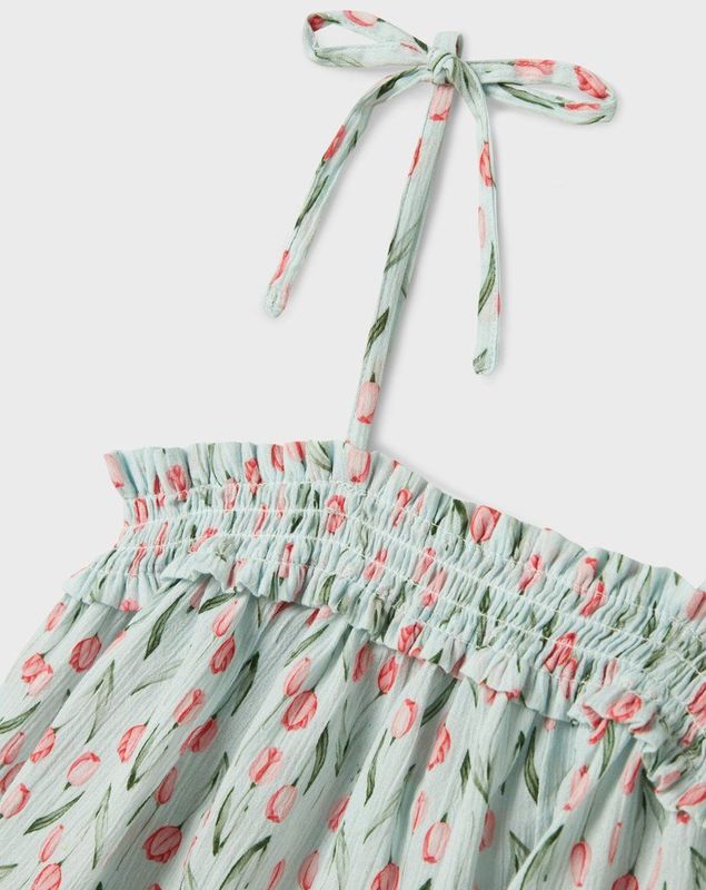 Top - All Over Print - Mouwloos - U-hals - Geweven Stof - Regular Fit