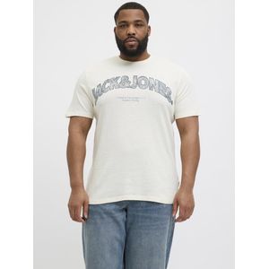 JACK & JONES - Joralmeria Bold Branding Tee - T-shirt - Antiek Wit - Katoen