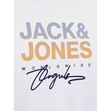 Jack & Jones - Canggu Crew Neck Shirt - Wit - Regular Fit - Plussize