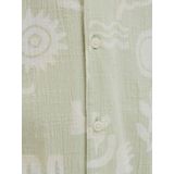 JACK & JONES JUNIOR - Overhemd - Groen - Korte Mouwen - 100% Katoen
