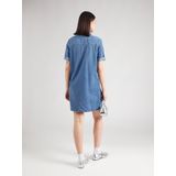 Jurk - Zwart - Katoen - V-hals met Knoopsluiting