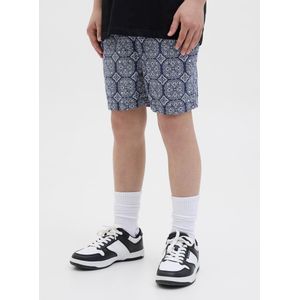 JACK&JONES - JPSTJAIDEN SEERSUCKER AOP SHORT MI JNR - Jongens - Bermuda shorts