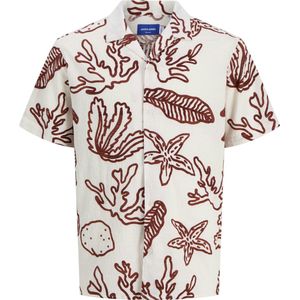Jack & Jones Junior - Overhemd - Rood/Wit - Comfort Fit - Katoen - Bloemenprint