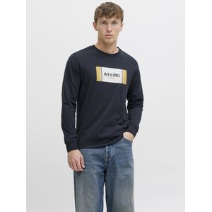 Jack & Jones - Jjhayato Tee Ls Crew Neck - T-shirt - Sky-kapitein - Lange Mouwen