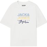 Jack & Jones - JORCANGGU - T-shirt - Bright white - Korte Mouwen - 100% Katoen