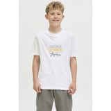 Jack & Jones - JORCANGGU - T-shirt - Bright white - Korte Mouwen - 100% Katoen