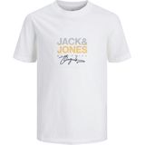 Jack & Jones - JORCANGGU - T-shirt - Bright white - Korte Mouwen - 100% Katoen