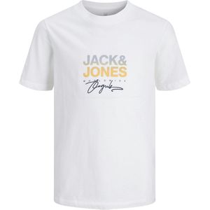 Jack & Jones - JORCANGGU - T-shirt - Bright white - Korte Mouwen - 100% Katoen