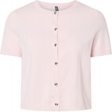 Pieces - Pcorina Ss O-neck Knit Cardigan - Roze - Dames Vest