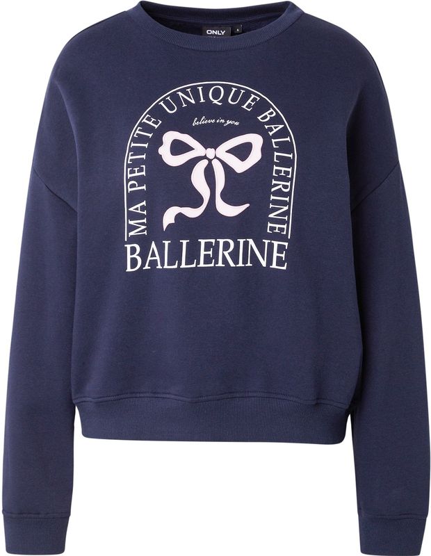 Only - Sweatshirt ONLSWEAT L/S CREW OVERSIZE STATE SWT - Nachtblauw - Loose Fit - Lange Mouwen