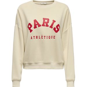 ONLY Onlsweat Life L/S Crew O.size State Noos dames sweatshirt met print (1 stuk), Berk