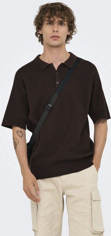 Onsjames - Gebreide T-shirt - Polo - Korte Mouwen - Regular Fit