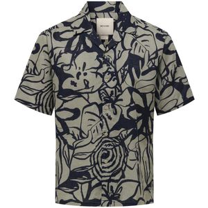 Only & Sons - Onscaiden Overhemd - Groen - Katoen/Linnen - Grafische Print