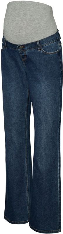 Mamalicious - Edina Flared Fit - Zwangerschapsjeans - Donker Denim - Uitlopende Pasvorm