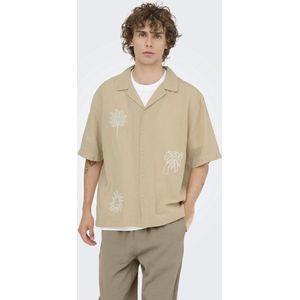 Only & Sons - Herenoverhemd - Blauw - Katoen