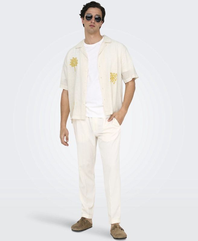 Onscaidenly Overhemd - Blauw - Katoen