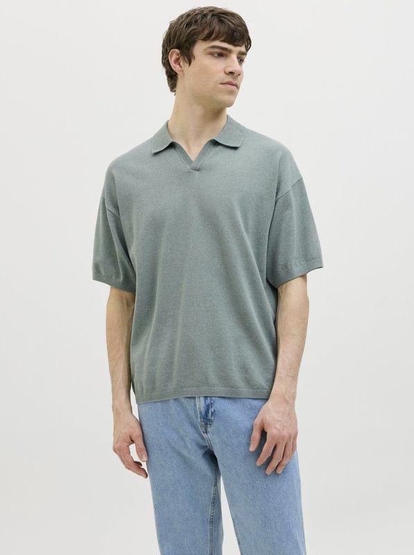 JJ Rebel - JREBCALLUM - Trui - Riet - Gerecycled Materiaal - Halve Mouw