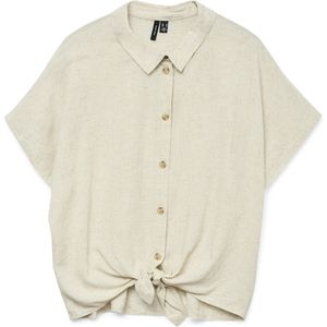 Vmthea - Overhemd - Lichtblauw - Katoen - Korte Mouwen - Loose Fit