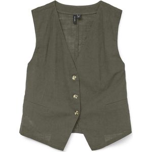 Basic Top - O-hals - Mouwloos - Tight Fit - Decoratieve Zakken