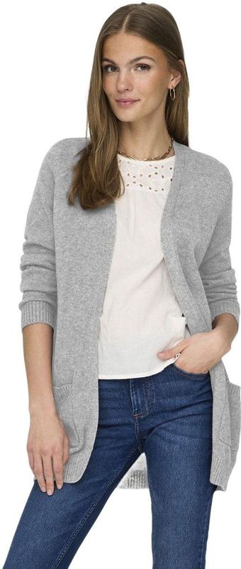 ONLY - Onllesly L/S Open Cardigan - Ultimate Grey - Damesvest