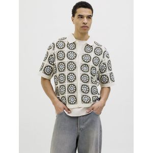 Jack & Jones - Jorcartagena - Gebreide Polo - Sea Salt - Korte Mouwen