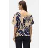 VERO MODA - VMVINA - T-shirt - Blauw - Bloemenprint