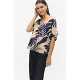 VERO MODA - VMVINA - T-shirt - Blauw - Bloemenprint