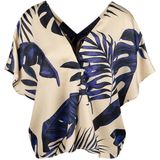 VERO MODA - VMVINA - T-shirt - Blauw - Bloemenprint