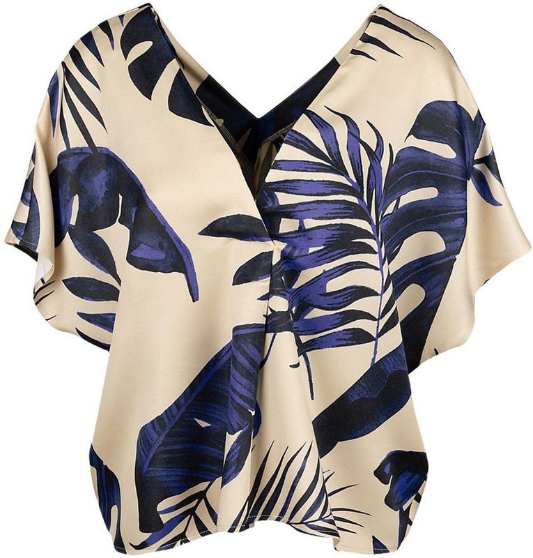 VERO MODA - VMVINA - T-shirt - Blauw - Bloemenprint
