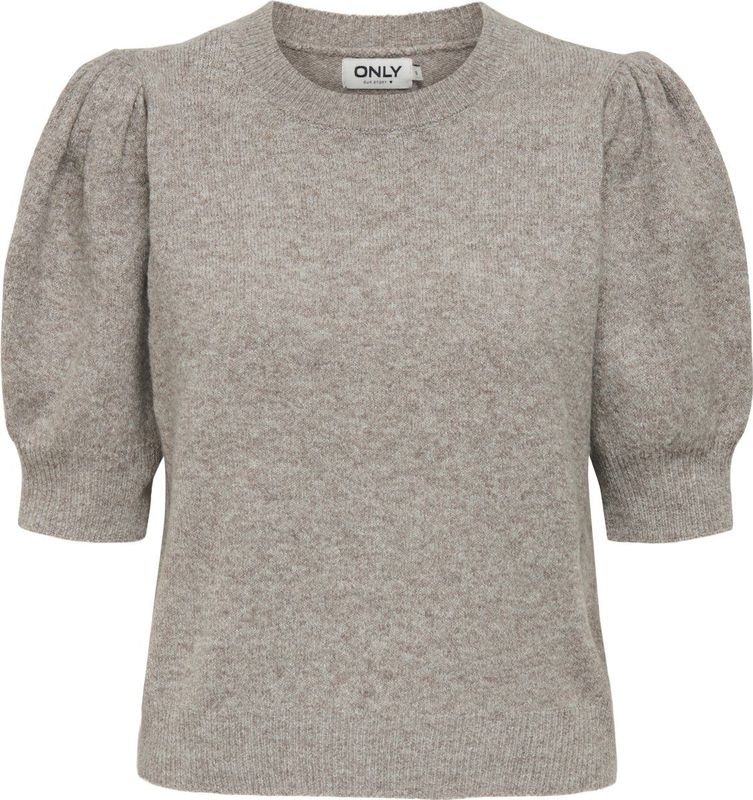 ONLY Dames Trui Bruin – Regular Fit – Gerecycled Polyester Mix – Gemêleerd Herfst/Winter