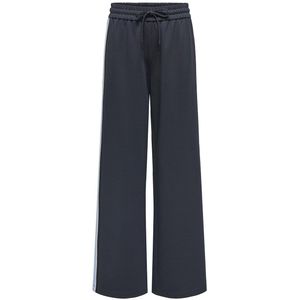 Only - Broek - Blauw - Viscose/Polyester/Elastaan - Wide Leg
