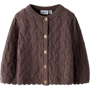 Name It - Nbfnajsa Ls Knit Card - Gebreide Jas - Peppercorn - Baby
