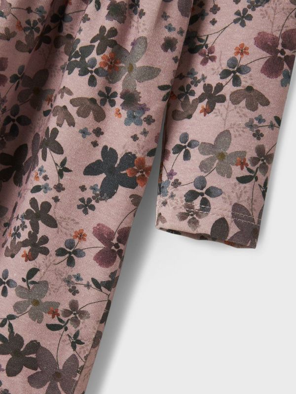 Jurk - Bloem - Lange Mouwen - Ronde Hals