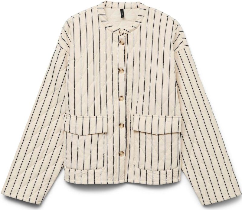 Vmvera - Gequilte Jas - Licht Gevoerde Jas - O-hals - Lange Mouwen