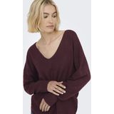 Only - ONLRICA LIFE - Gebreide Trui - Zinfandel - V-hals