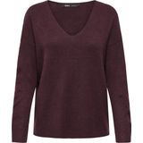 Only - ONLRICA LIFE - Gebreide Trui - Zinfandel - V-hals
