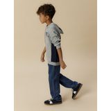 NAME IT - Sweatvest - Navy / Grijs Gemêleerd - Capuchon - Lange Mouw