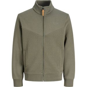 JACK&JONES JPRBLUFRANKIE Sweat Zip High Neck - Groen - 100% Katoen