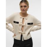 Vest - Gebreid - O-hals - Lange Mouwen - Regular Fit