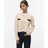 Vest - Gebreid - O-hals - Lange Mouwen - Regular Fit