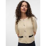 Pullover - Gebreid - O-hals - Verlaagde Schoudernaden - Regular Fit