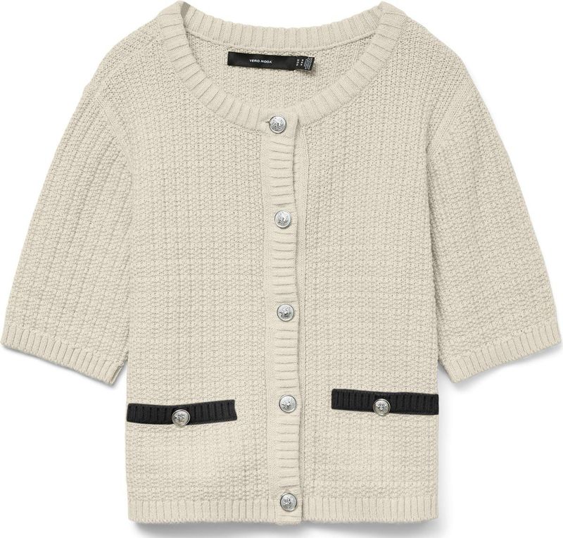 Pullover - Gebreid - O-hals - Verlaagde Schoudernaden - Regular Fit