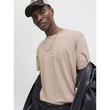 Jack & Jones - JORNORREBRO - Shirt - Mokka/Wit - Halve Mouw