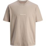 Jack & Jones - JORNORREBRO - Shirt - Mokka/Wit - Halve Mouw