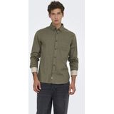 ONLY & SONS - ONSROAD LIFE REG MELANGE - Overhemd - Falcon - Lange Mouwen